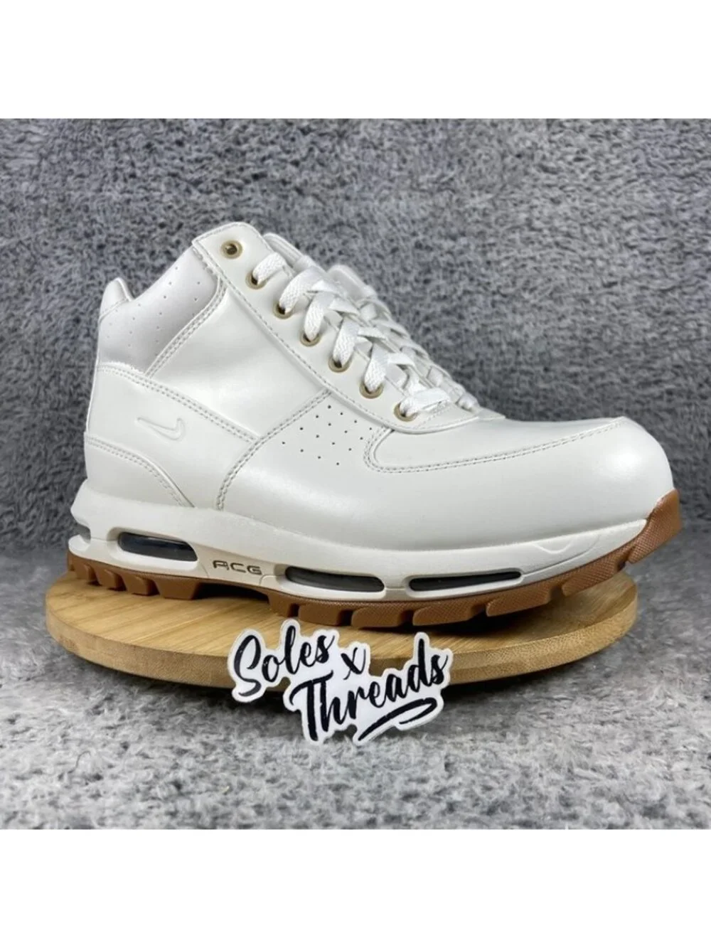 Nike Air Max ACG Goadome Size 9.5 Men Leather Boot White Gum FZ1314-100